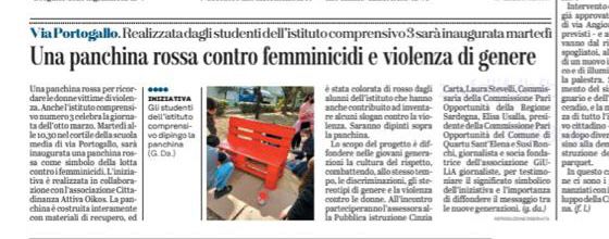 Una panchina rossa contro il femminicidio.jpg